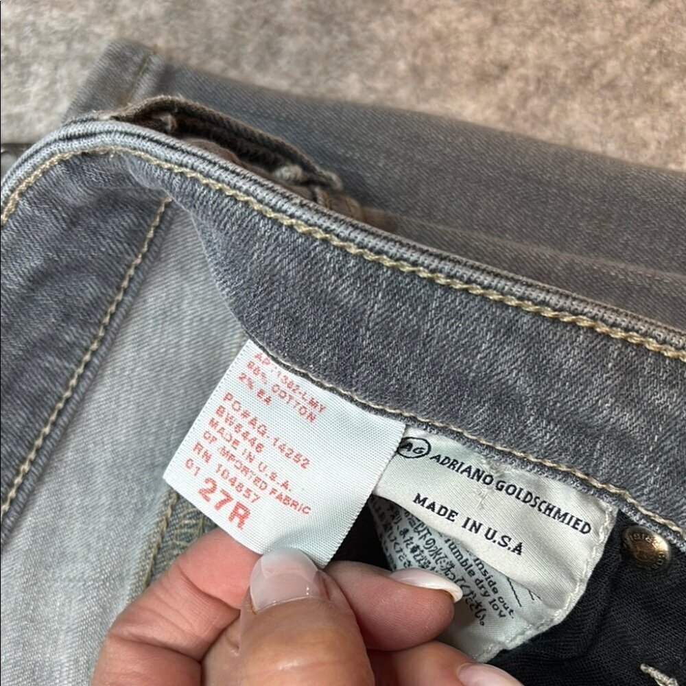 AG The Camila Super Skinny Jeans โ Size 27R | Distressed Gray ๐ - Picture 12 of 16